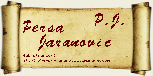 Persa Jaranović vizit kartica